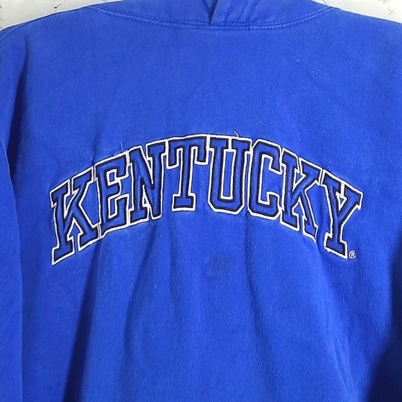 Y2K STARTER University of Kentucky Wildcats Cats UK Embroidered Hoodie Size M - Picture 3 of 16